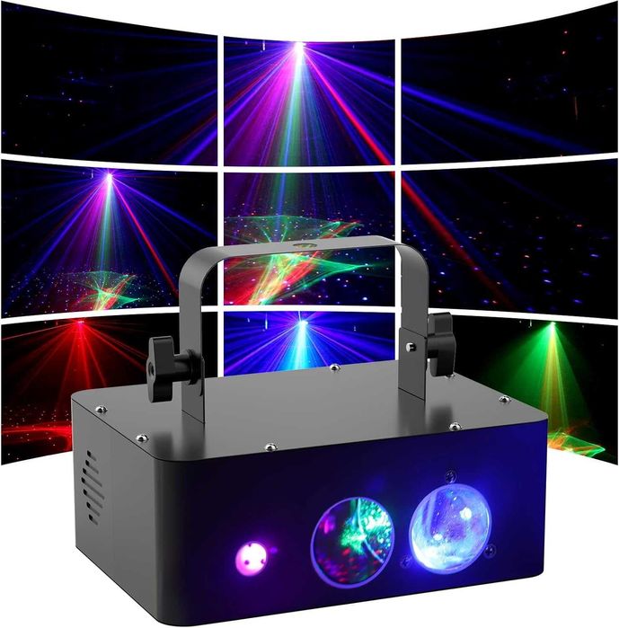 Światła dyskotekowe RGB, 48 W, niebieskie diody LED DJ