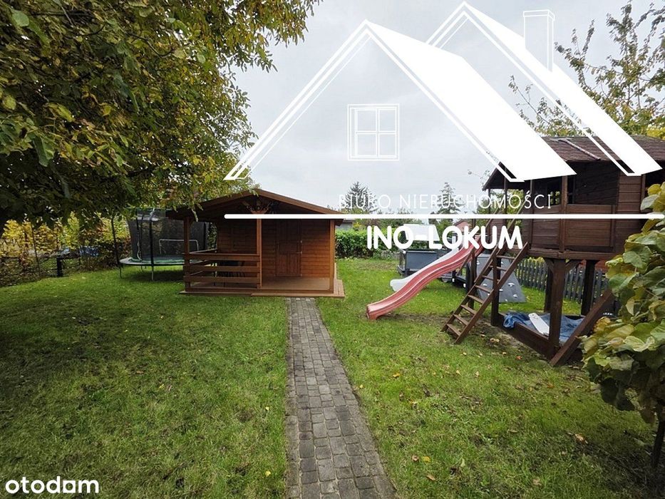 Działka ROD 400 m2 z nowym domkiem drewnianym i pi