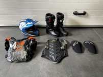 Zestaw Cross Kask Buty Zbroja Ochraniacze ALPINESTARS THOR UFO