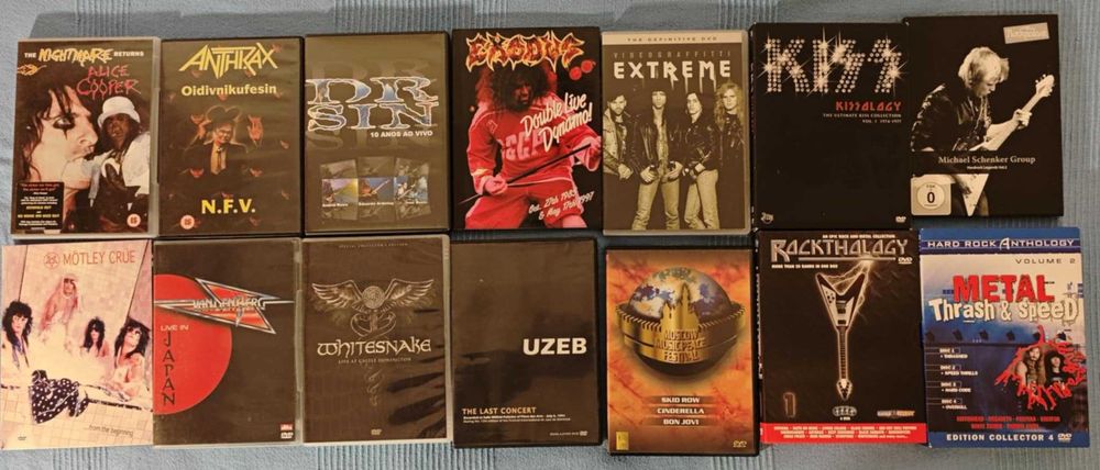 dvds Hard Rock Heavy Thrash Exodus Kiss Anthrax