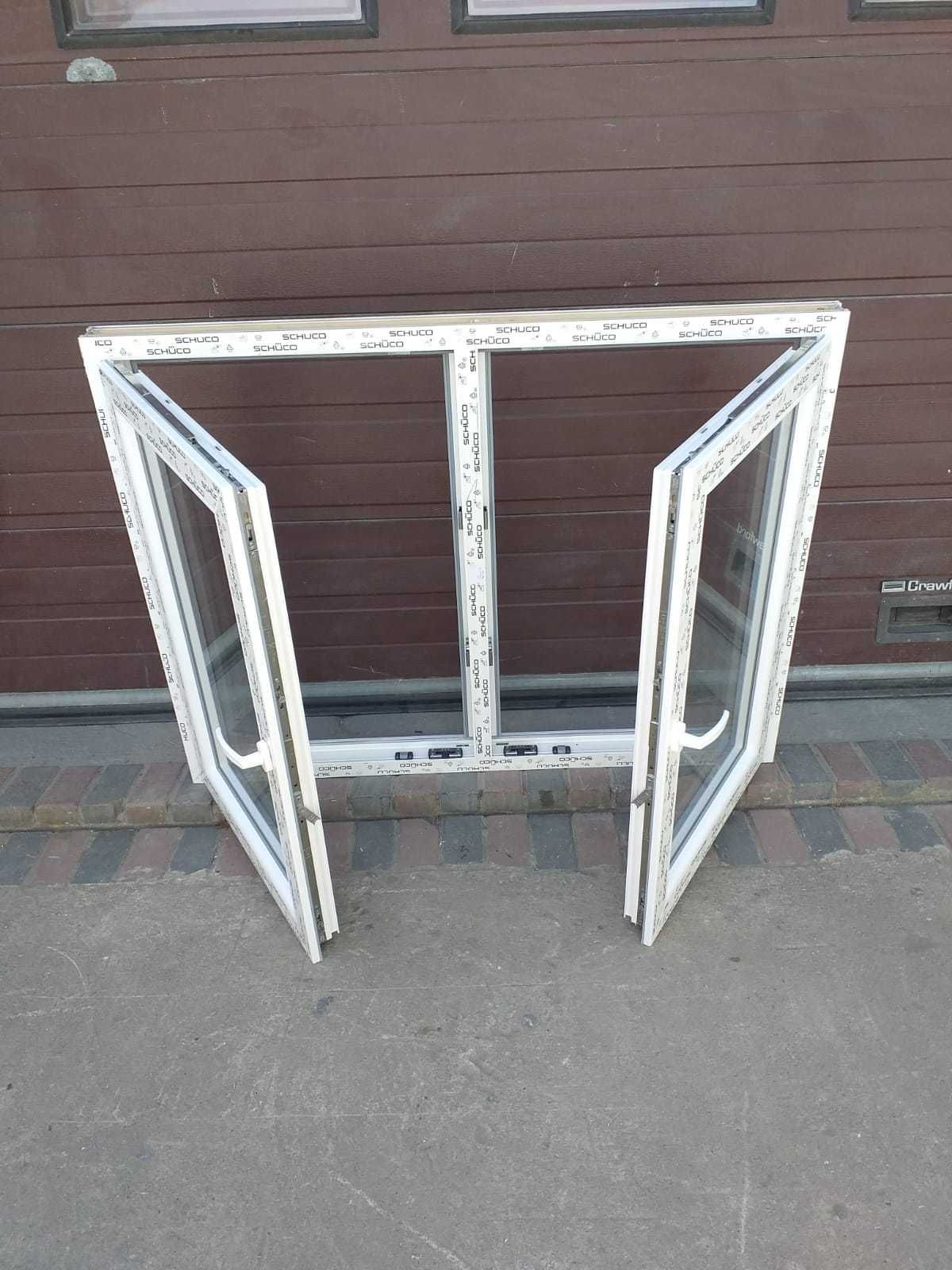 Nowe okno dwuskrzydłowe Schuco 144x111 pcv DOWÓZ CAŁY KRAJ