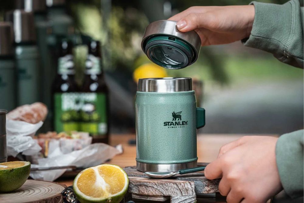 STANLEY Classic Legendary Food Jar + Spork 0.4L Green - термос для еды