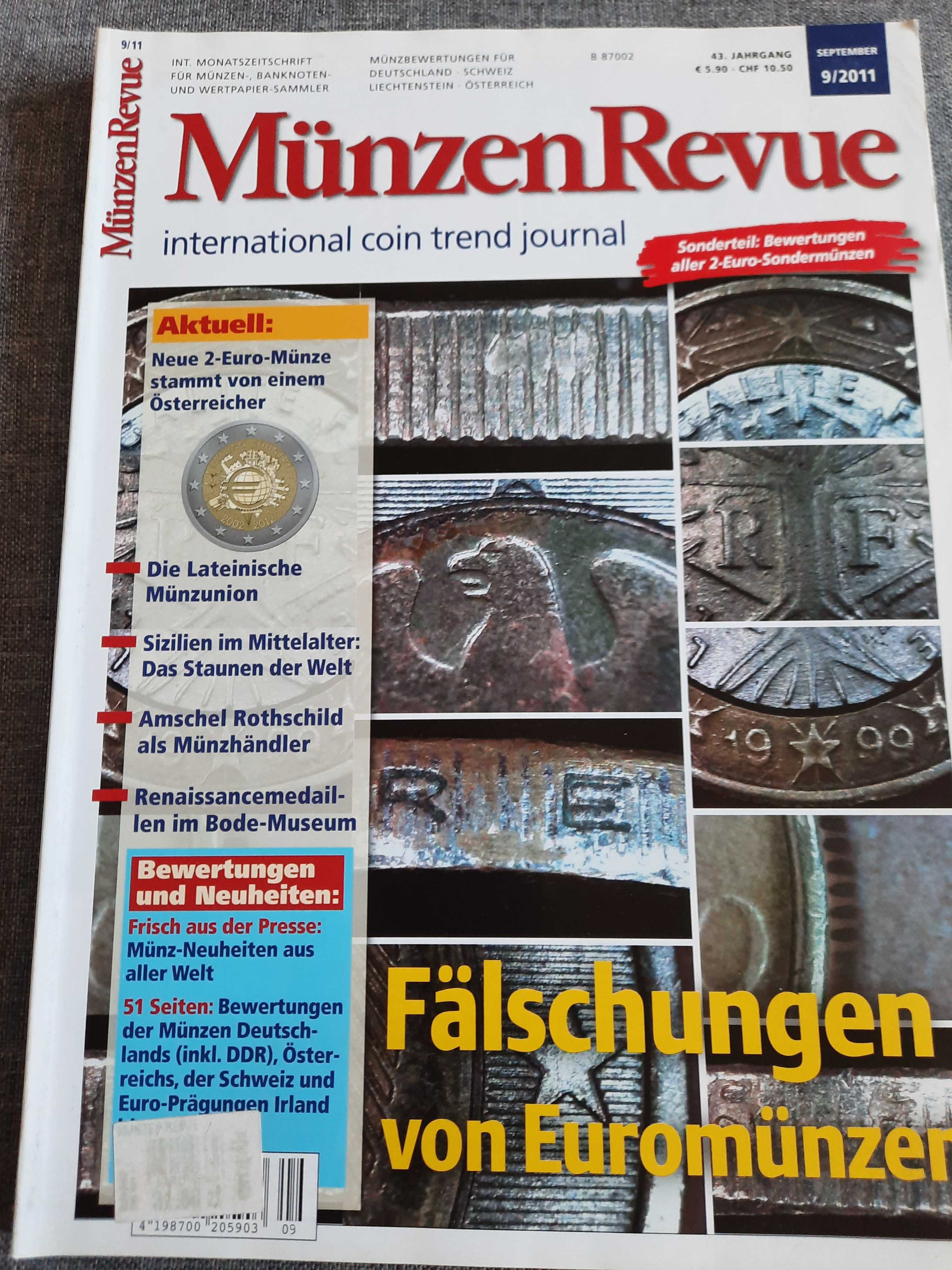 Munzen Revue -magazyn dla numizmatyków (j. niemiecki) 5 numerów