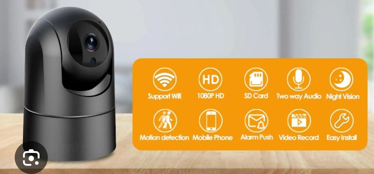 Kamera monitoring wewnętrzna do domu, pokoju dziecka itp. Alexa