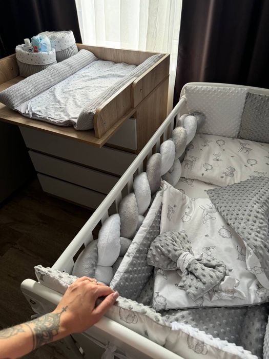 Приставная детская кроватка