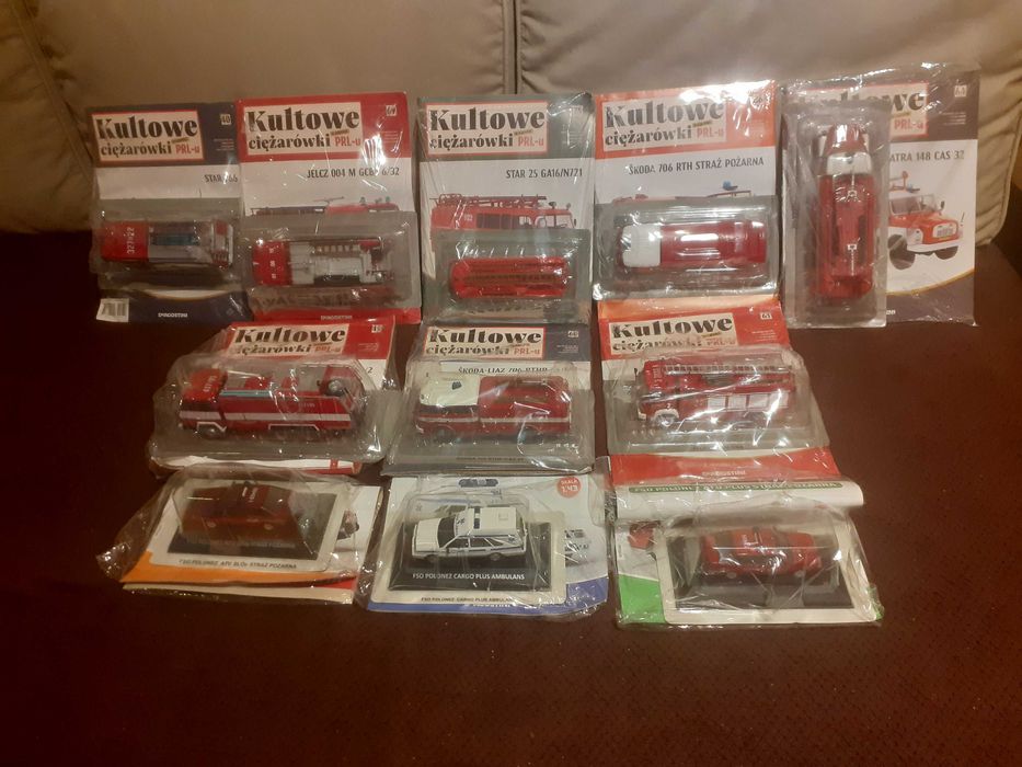 Kultowe ciężarówki PRL 8 szt. Legendy FSO 3 szt. Zestaw modeli.