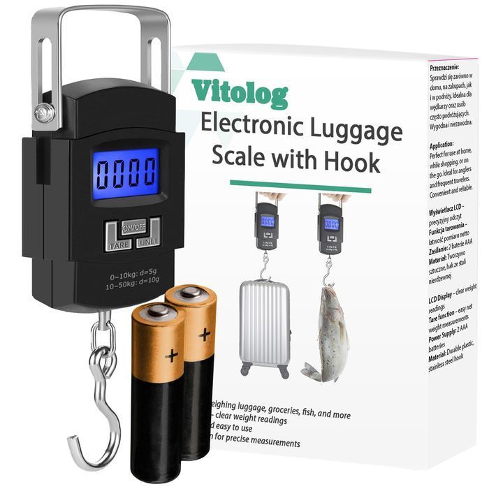 Waga Elektroniczna Bagażowa Hakowa Wędkarska Turystyczna do Walizek
