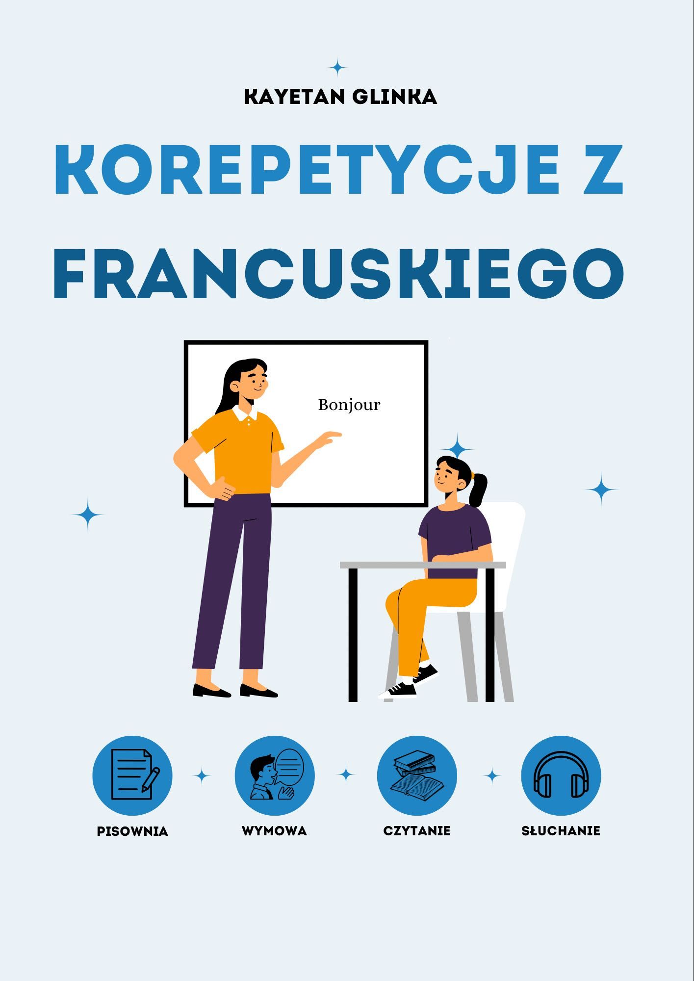 Korepetycje online z francuskiego/angielskiego/ hiszpańskiego