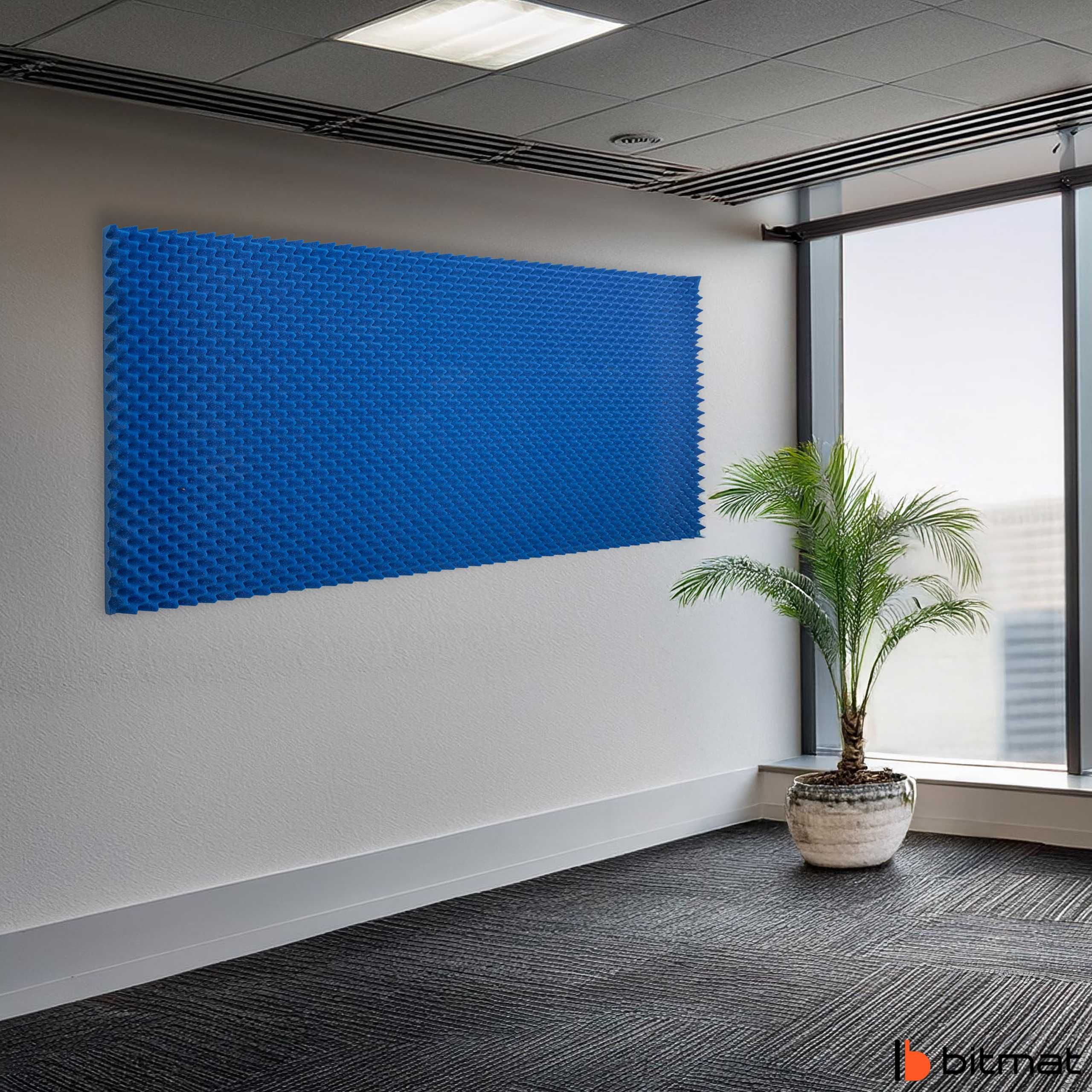 Mata wygłuszająca ścianę panel akustyczny Bitmat ciemnoniebieski 4 cm