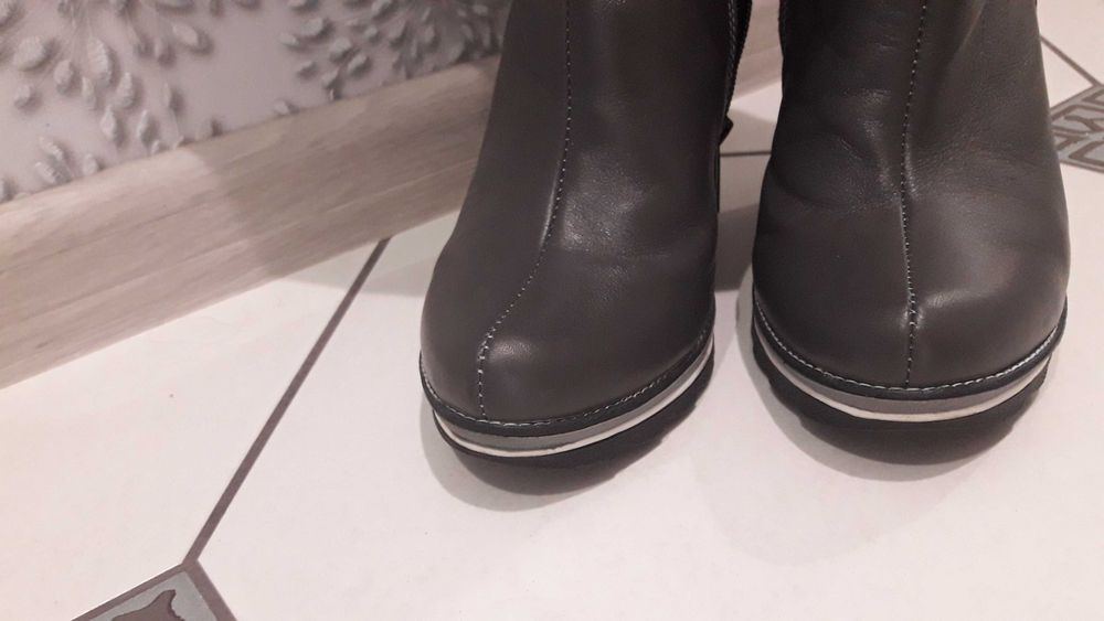 Чоботи, шкіра, р.37, демі