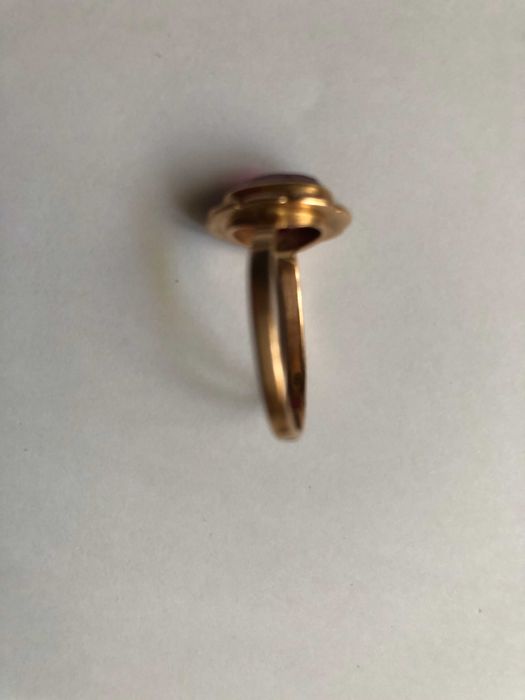 Золотое женское кольцо СССР 583пр. вес 3,46гр. с камнем 15.