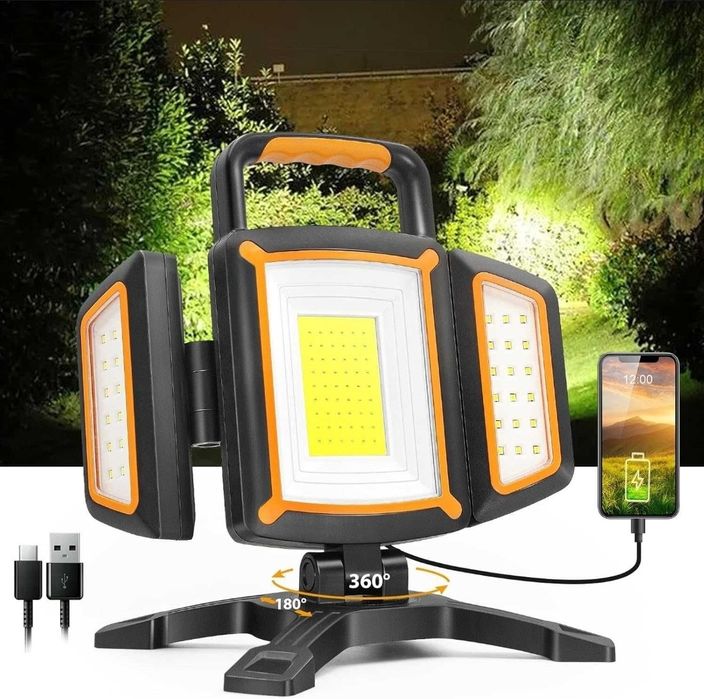 Reflektor budowlany LED 30W lampa robocza przenośna z magnesem.