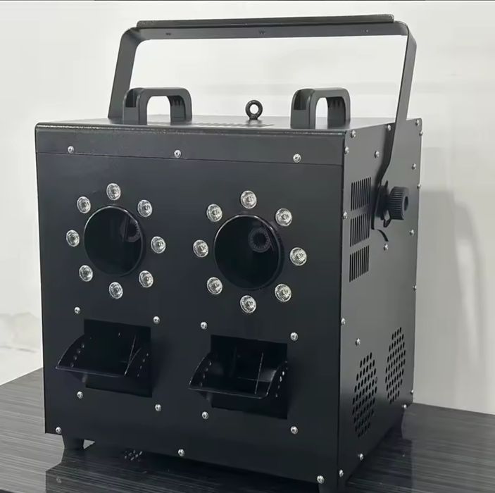 Maszyna do baniek z dymem Białe bańki mydlane LED wesele ślub dym