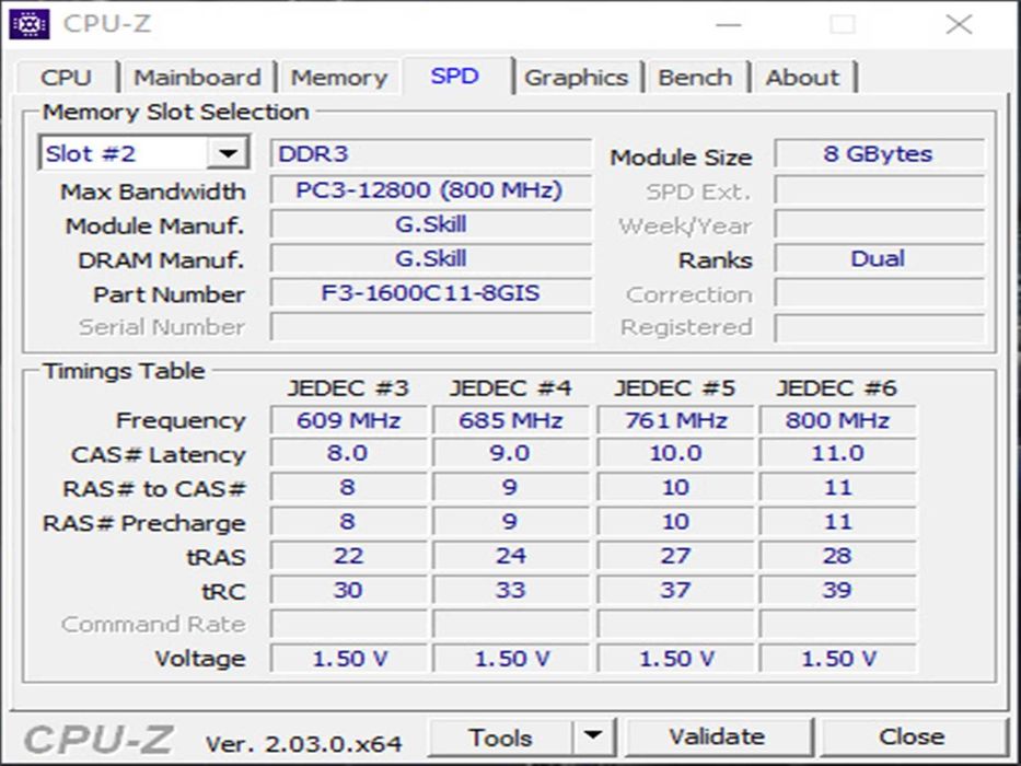 DDR3 8GB G.SkiLL AEgis 12800 -Komputer