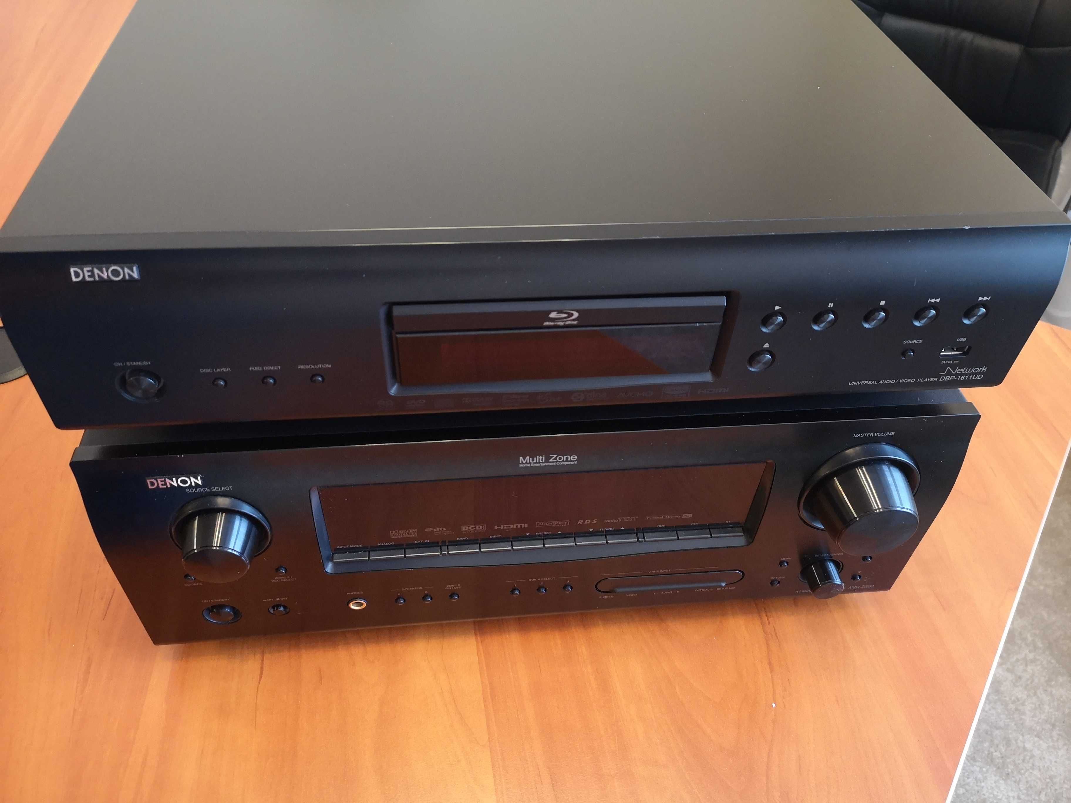 Zestaw kina domowego Denon AVR-2308 oraz BlueRay DBP-1611ud