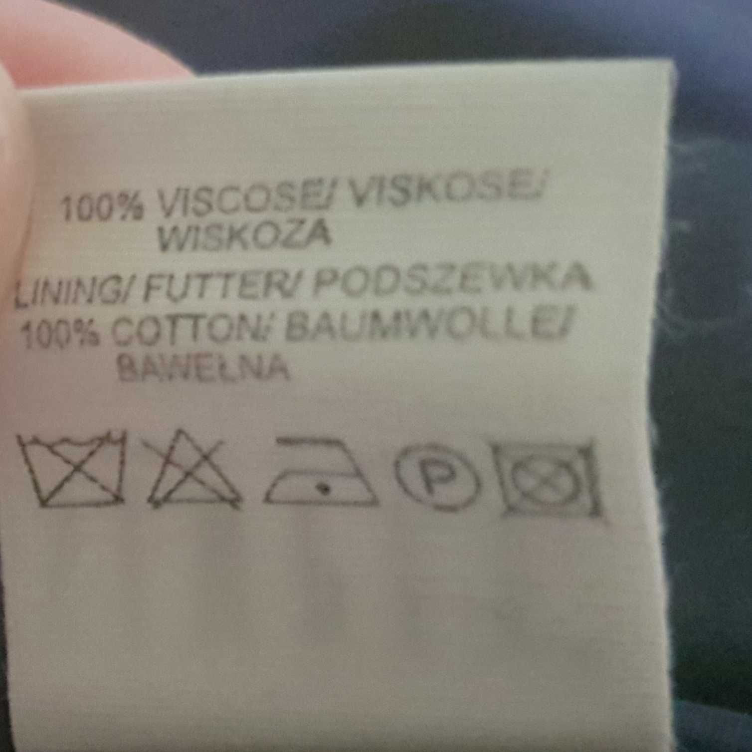Nowa granatowa sukienka Simple XS  w kropki, fason prosty.
