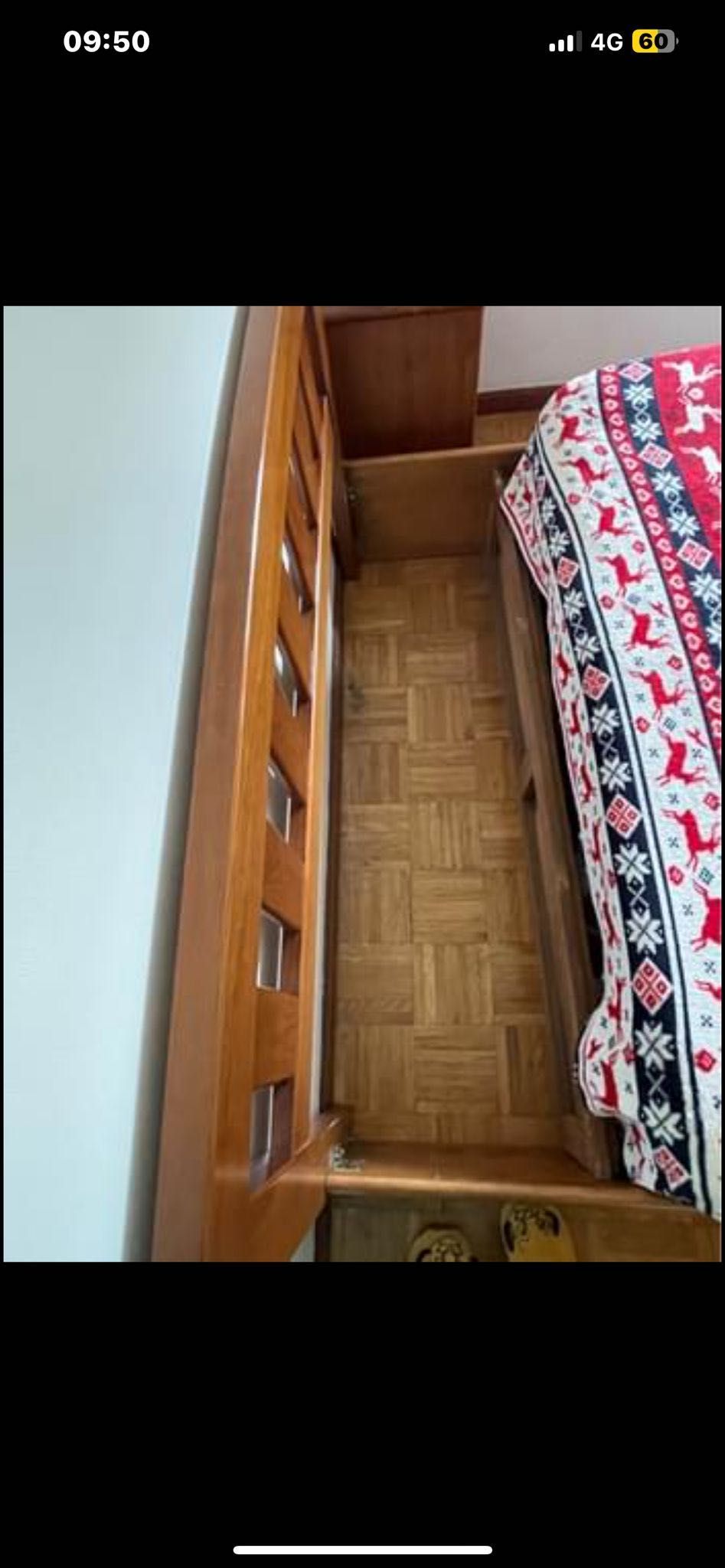 Cama madeira com 2x mesas cabeceira