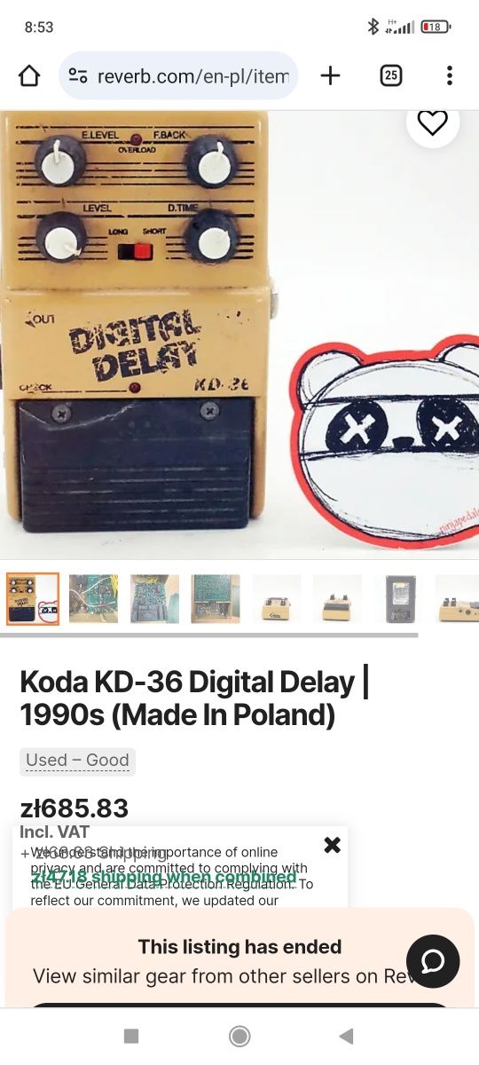 Koda KD-36 Digital Delay | 1990s (Made In Poland)