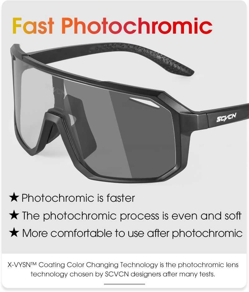 Óculos de desporto fotocrómicos (NOVOS)