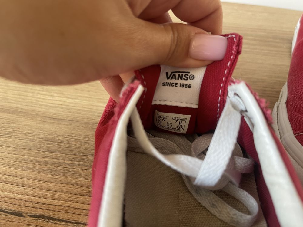 Vansy damskie czerwone old skool