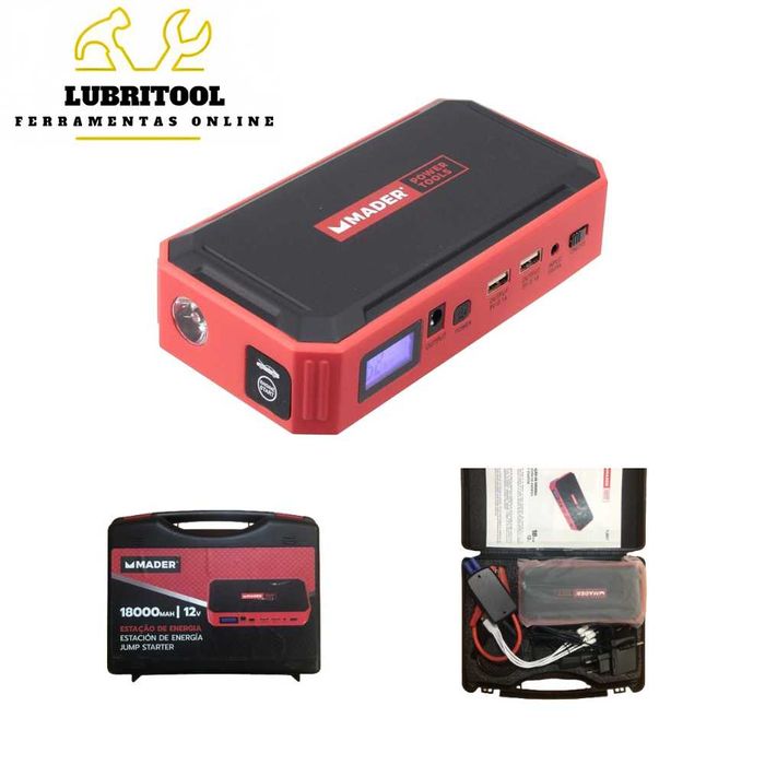 MADER Estação de Energia Arrancador Booster 18000mAh 12V 84536 | NOVOS