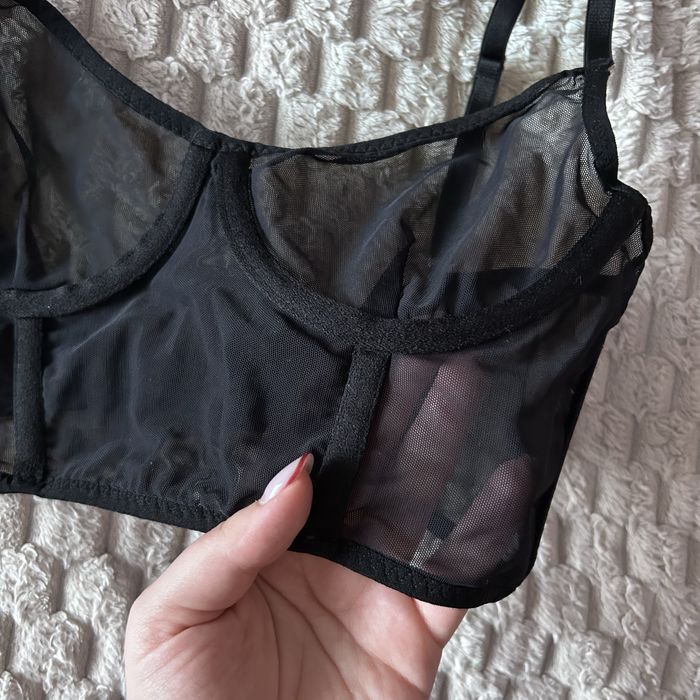 Топ прозорий чорний білизна Di Helen