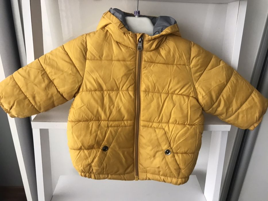 Kurtka dziecięca ocieplana polarem jesienna-zimowa ZARA rozm.74 Żółta