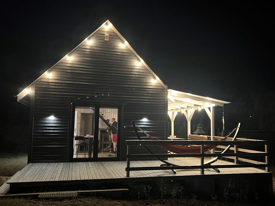 Domek z balią  jaccuzi,domek nad jeziorem, sauna, wolny Sylwester