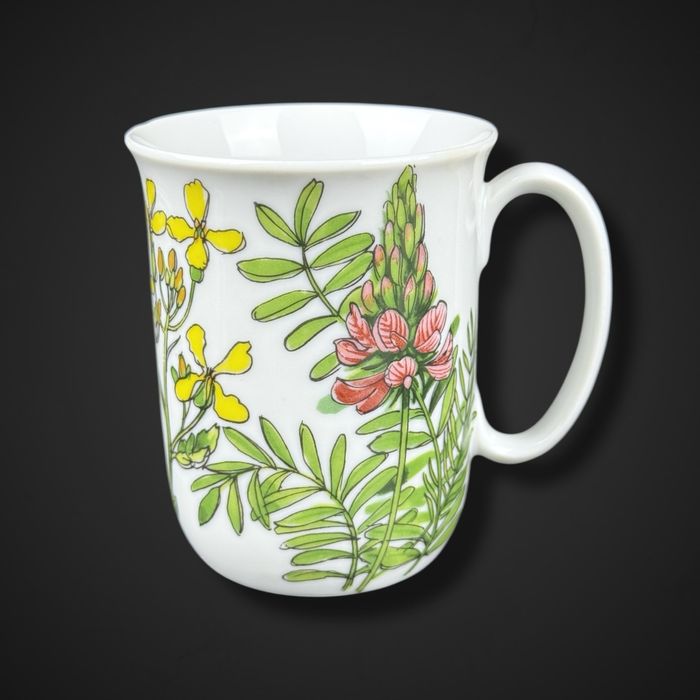 Kubek porcelanowy z makiem i łubinem Midsommar IKEA B51/10272