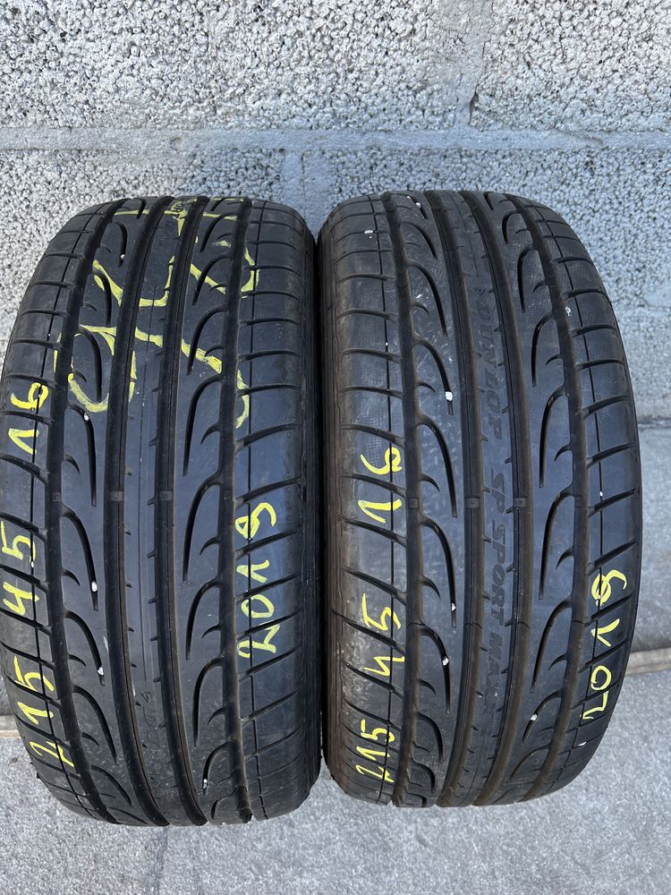 Dwie opony dunlop sp sport maxx 215/45/16 2019r.