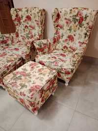 Fotele Uszaki plus podnóżki