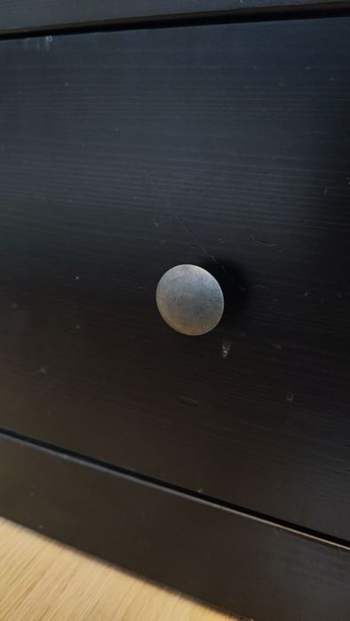 Łóżko rozkładane dwuosobowe leżanka drewniane Ikea czarne hemnes