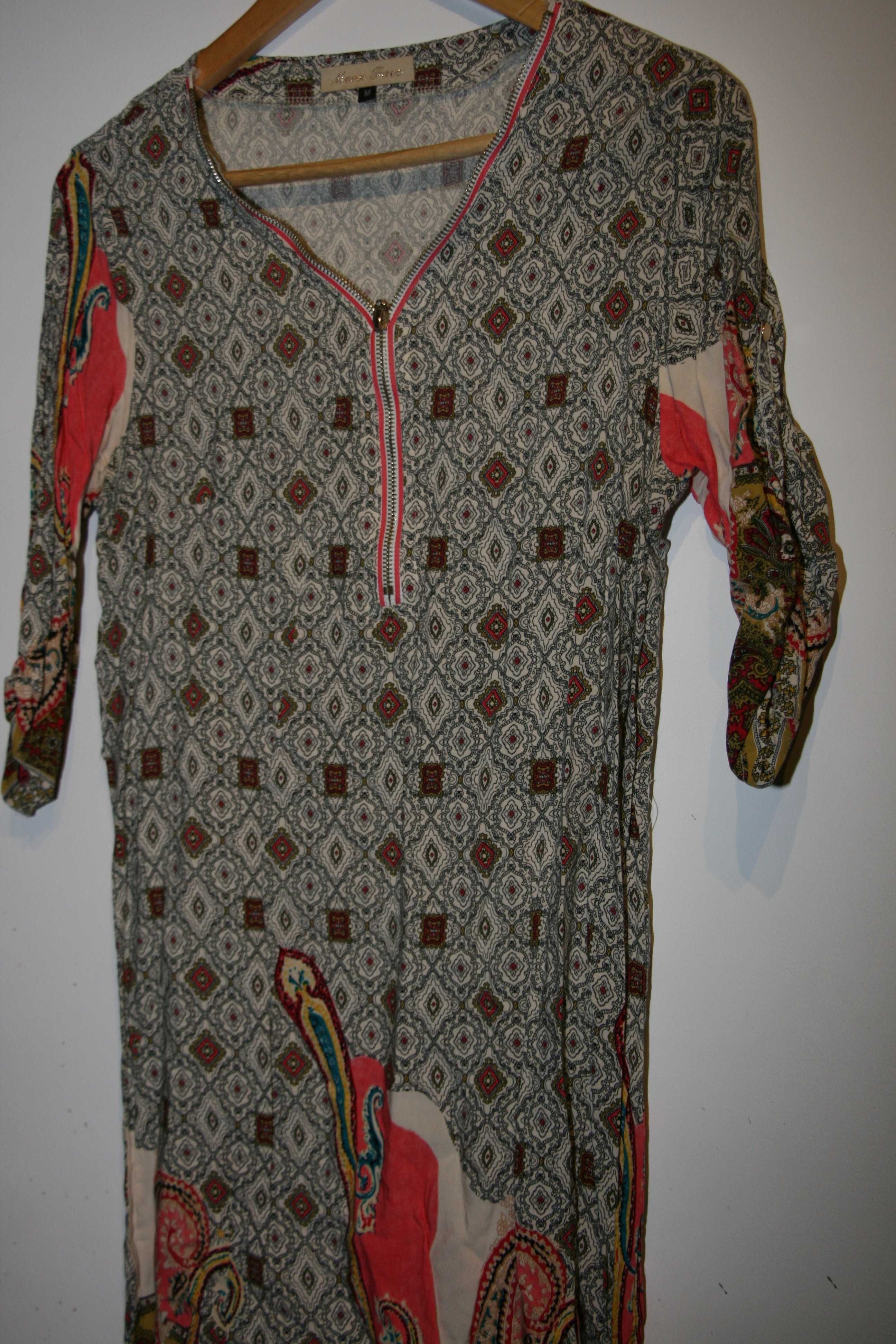 Vestido com padrão Hippie