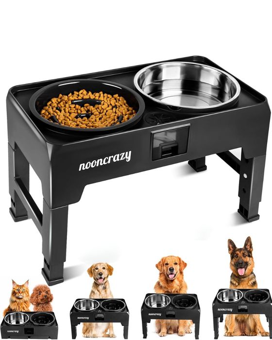 Miska dla psa podwójn podwyższona Nooncrazy regulacjaą wysokości tacka