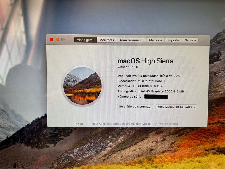 Macbook pro 15 polegadas