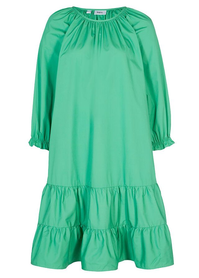 B.P.C bawełniana sukienka zielona z falbanami r.48
