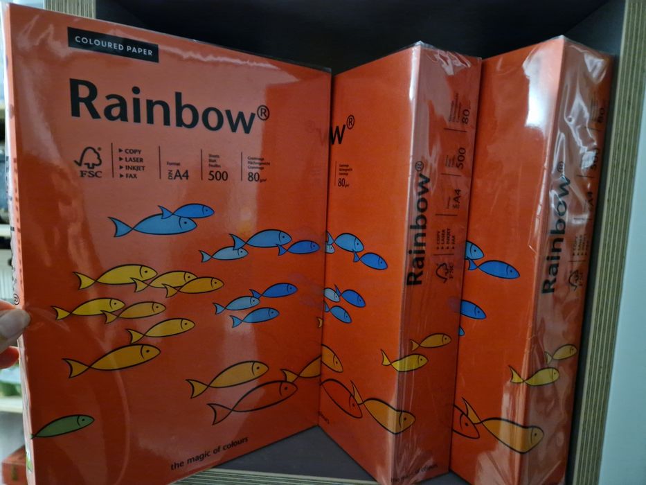 3 x 500 szt rainbow czerwony A4