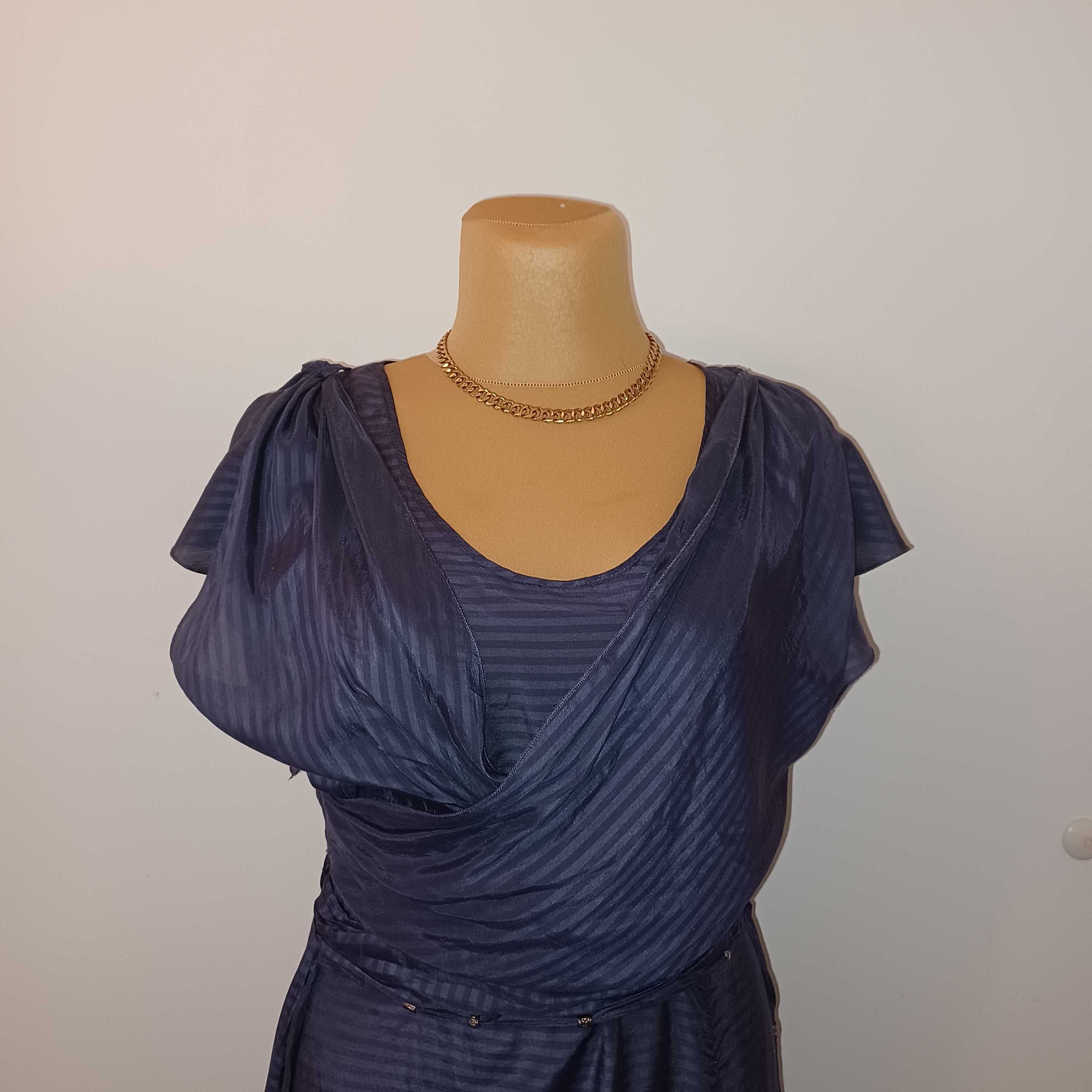 Sukienka na lato boho z fantazją modal jak jedwab L/XL