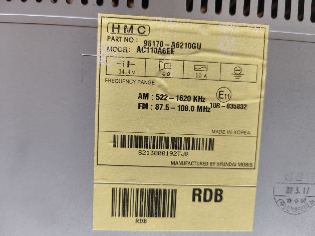 HYUNDAI I30 II Radio MP3 CD F-vat