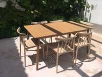 Mesa de exterior em madeira maciça