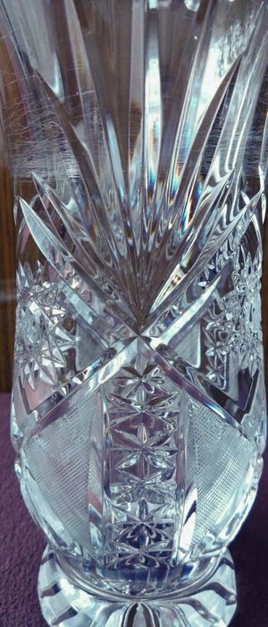 Duży wazon z kryształowego szkła