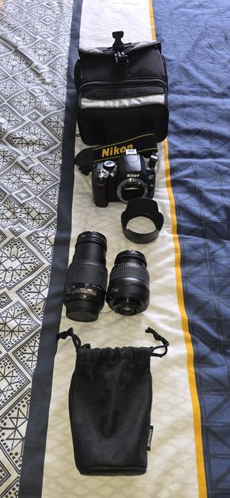 Nikon d60 com 2 lentes 18/55 e 55/200