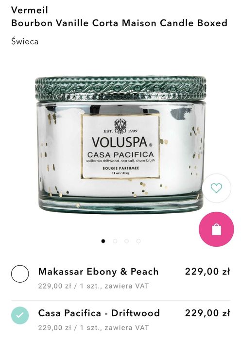 VOLUSPA Corta Casa Pacifica Świeca 312g

Nowa,piękna naturalny wosk