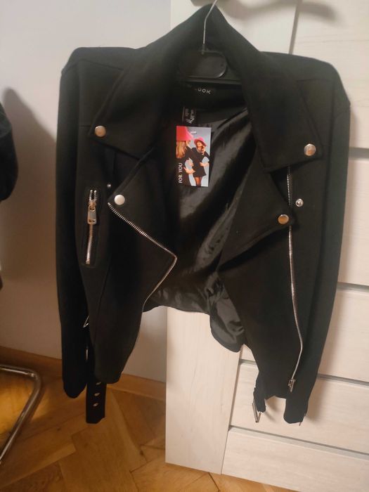 Piękna kurtka ramoneska frędzle M New Look