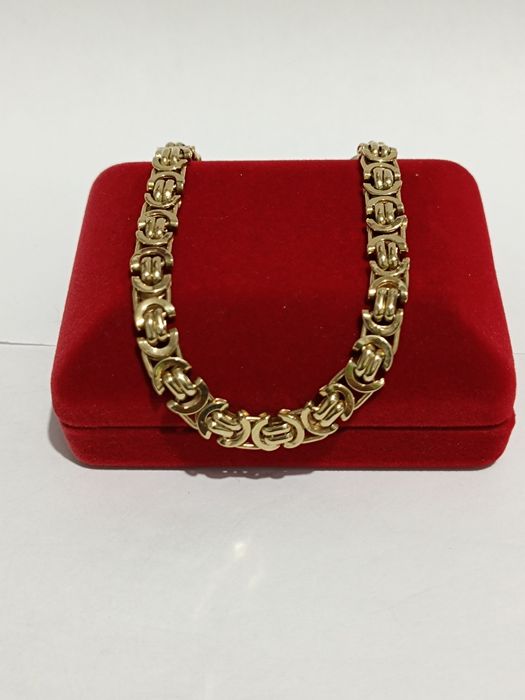 Złota bransoletka splot Królewski Euro dł.21cm, złoto próby 585