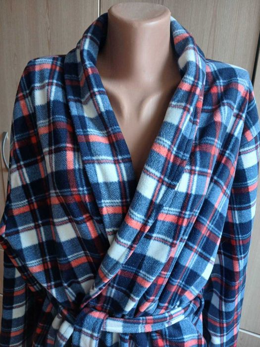Халат картатий фліс у клітинку harbour bay М р. 48-50