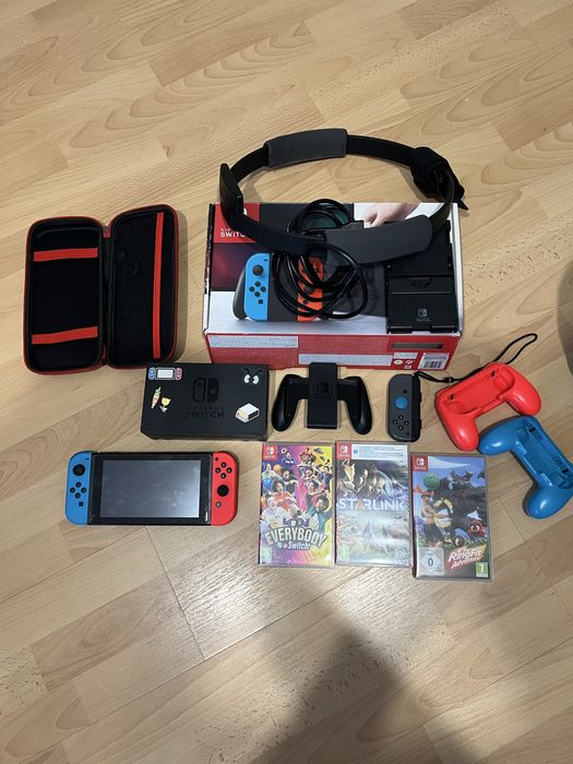 Konsola Nintendo Switch ring fit gratisy gry joy con
