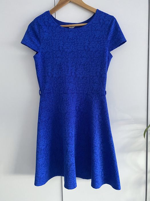 niebieska sukienka letnia h&m