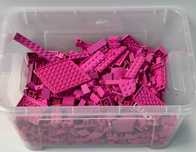 Lego klocki oryginalne Dark Pink  mix 0.750 kg