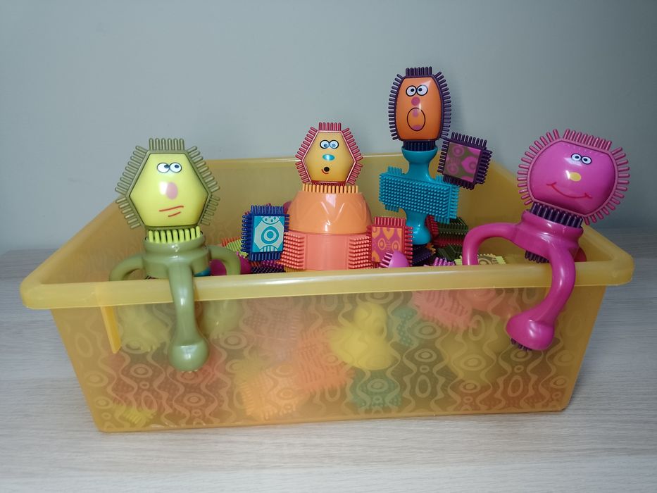 SPINAROOS klocki jeżyki z buźkami - duży zestaw